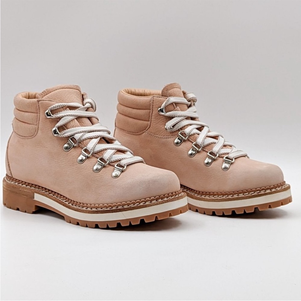 Montelliana nubuck Marlena boots nude peach tan color 37.5